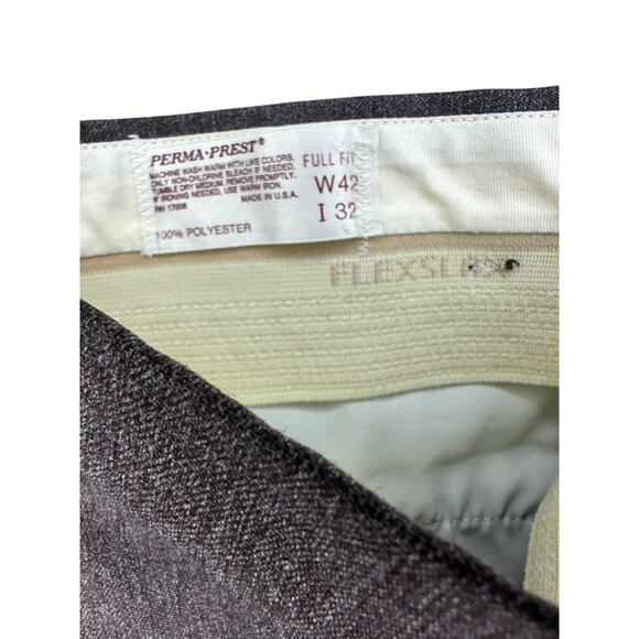 Vintage Men's Sears Perma Prest Full Fit Dress Slacks W42xL32 - Picture 2 of 5